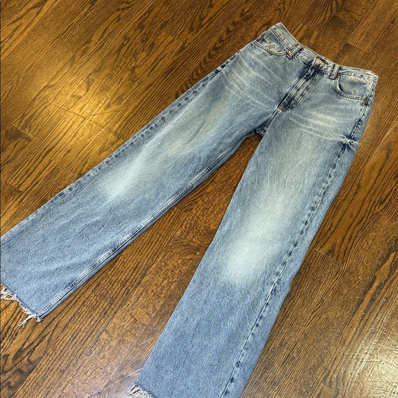 Zara Blue Flare & Wide Leg Jeans - Picture 10 of 11